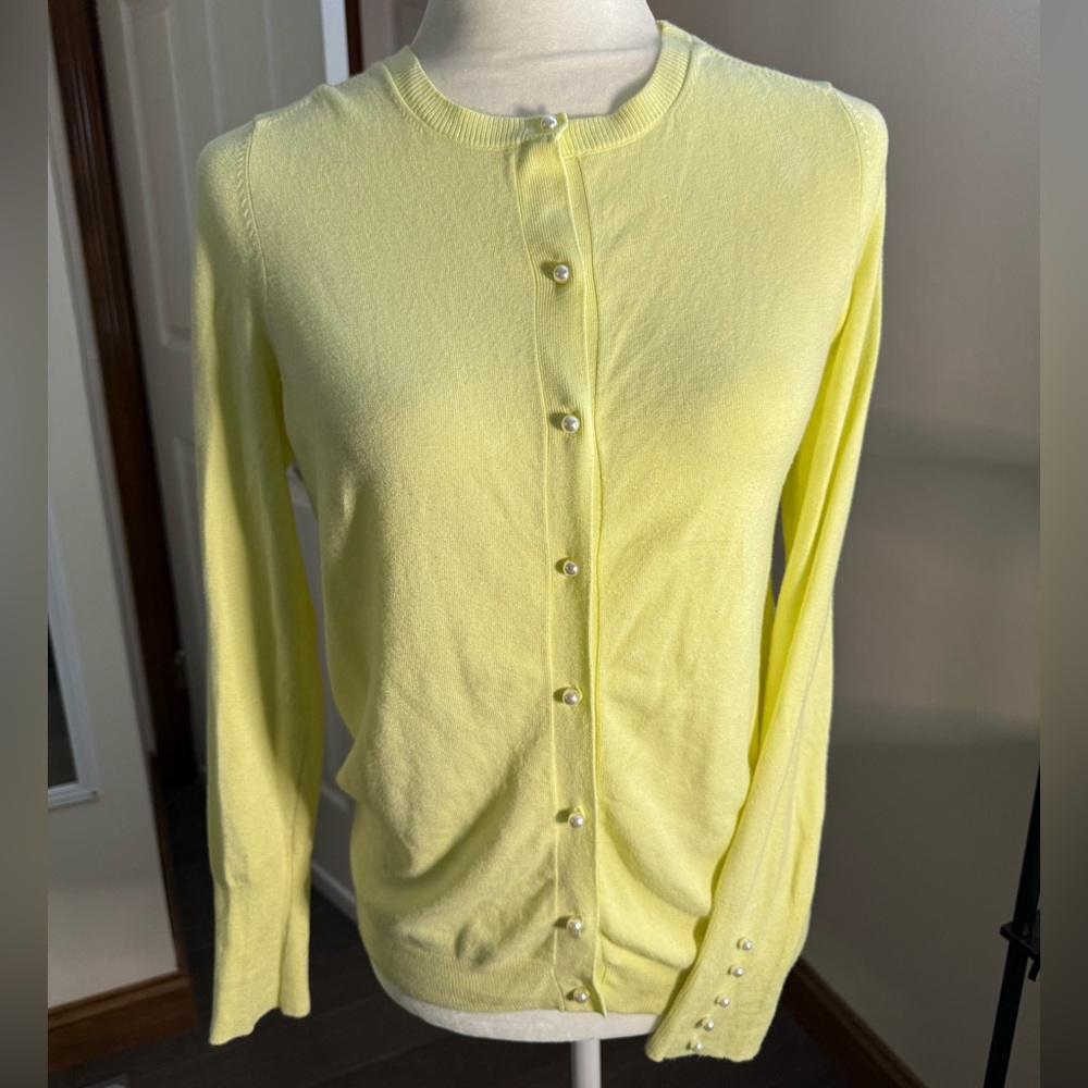 Zara Lemon Button-Up Cardigan Medium - Picture 1 of 10